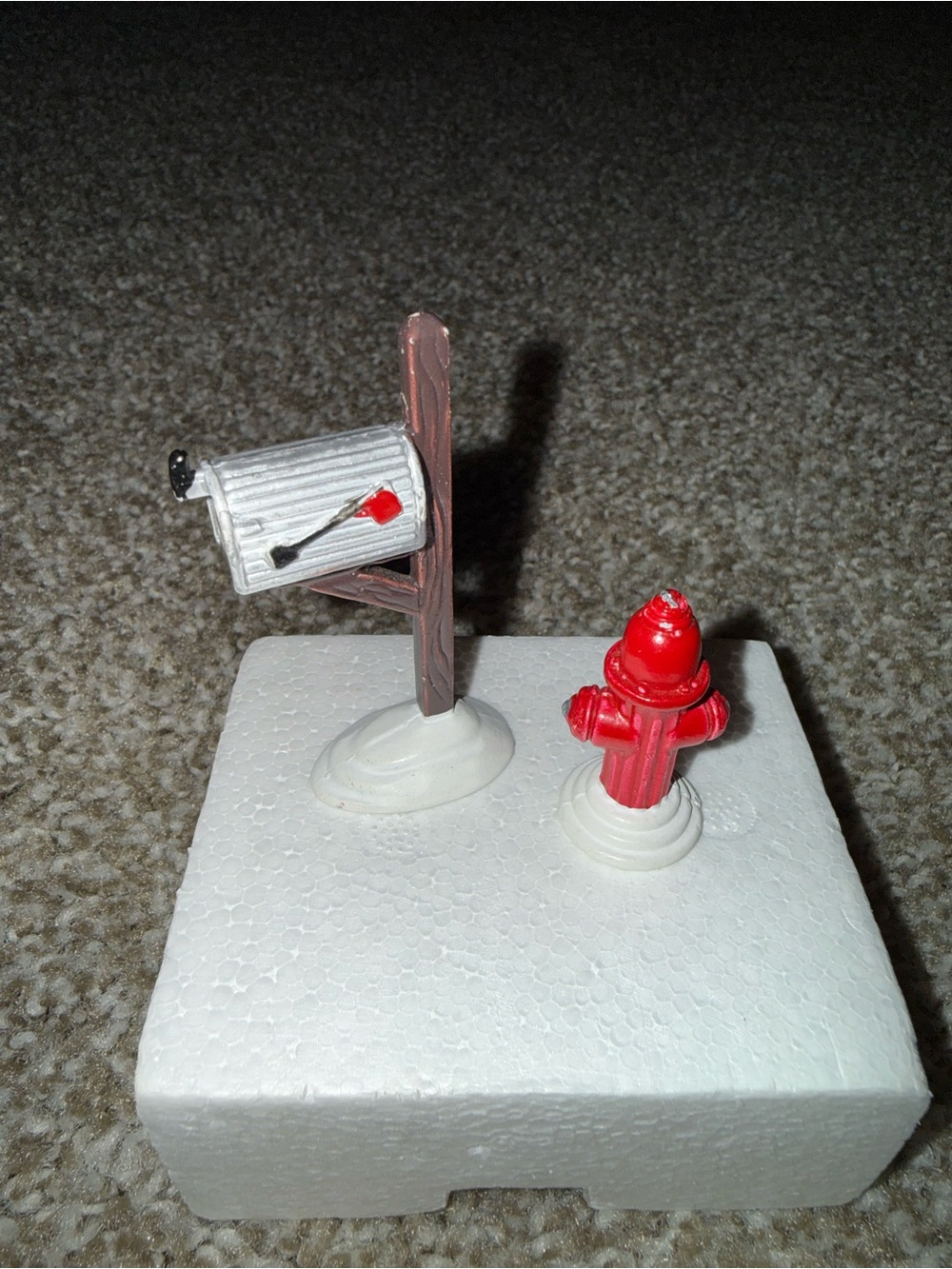 Department 56 North Pole Series Red Fire Hydrant and Mailbox